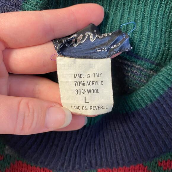 Interim Vintage Womens Geographic Print Wool Blend‎ Sweater Size L - Picture 3 of 7